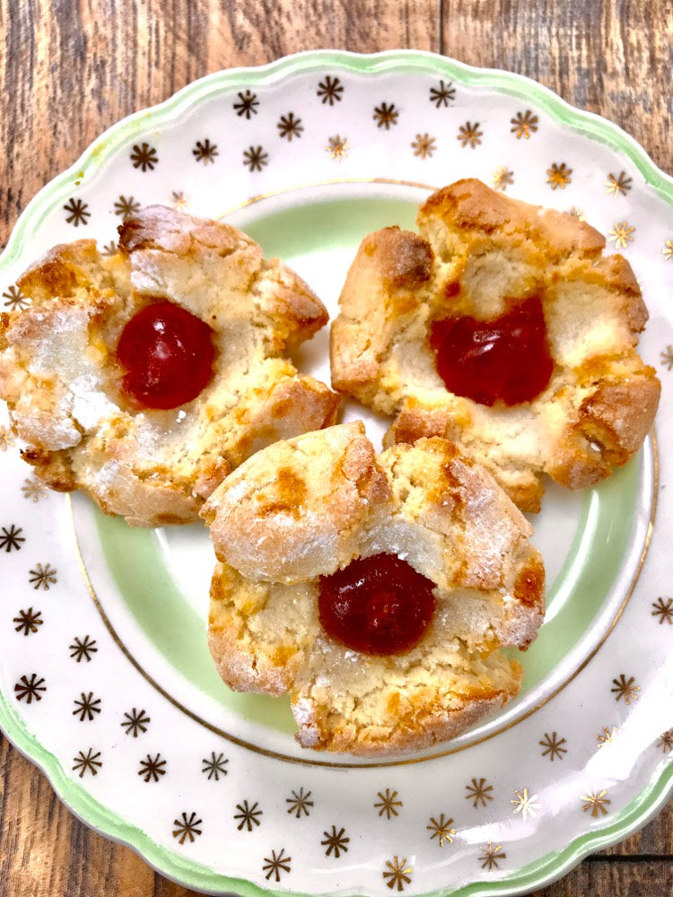 Biscotto alla Cillegia e Mandorle - Cherry almond biscuit (GF) (Vegan option available)